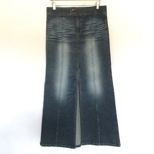 Arden B maxi denim skirt